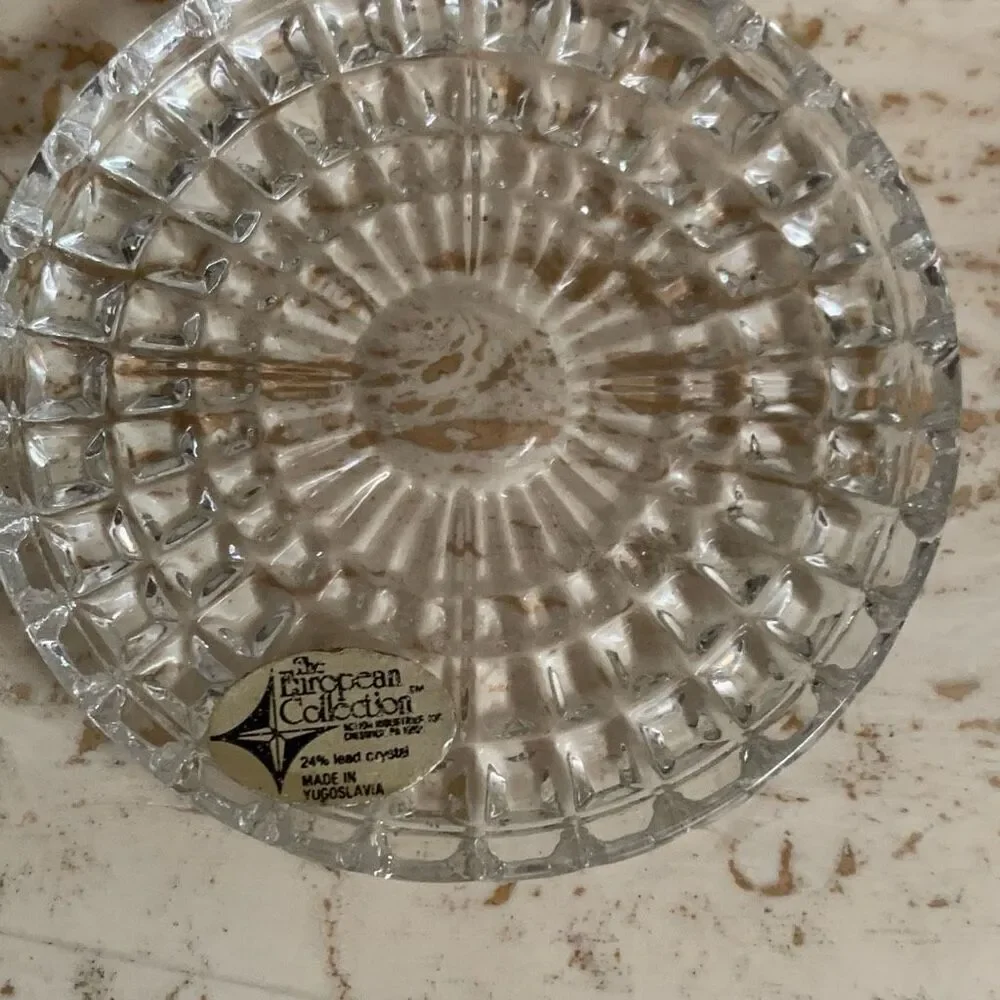 The European collection 24% Leaded Crystal coaster/ small trinket dish